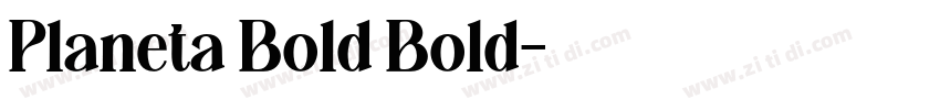 Planeta Bold Bold字体转换
